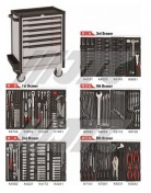 Фото: Тележка инструментальная JTC-5021 (7 секций) в комплекте с набором инструментов (344 предмета), JTC