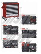 Фото: Тележка инструментальная JTC-5641 (8 секций) в комплекте с набором инструментов (496 предметов), JTC